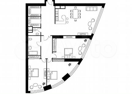 3-к квартира, 165.6 м², 21/56 эт.
