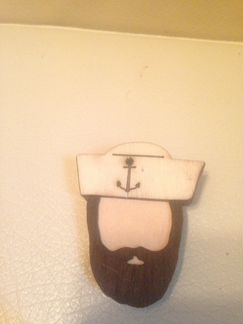 Значок деревянный waf-waf