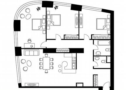 3-к квартира, 144 м², 8/56 эт.