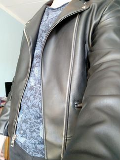Тренч мужской. Кожаная мужская куртка Zara