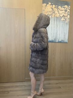Норковая поперечная шуба