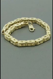 Золотой браслет Лисий хвост квадратный