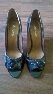 Туфли кожаные BerConty серо-перламутровые