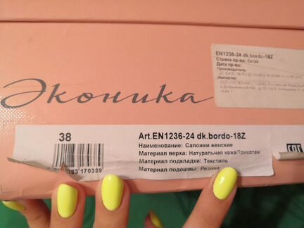 Сапоги осенние женские Econika натуральная кожа