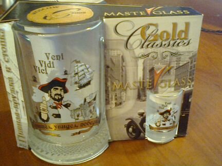 Подарочный набор рюмка + пивная кружка