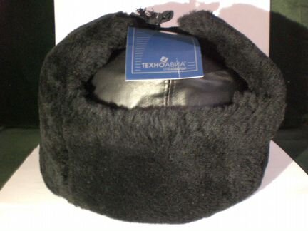 Головной убор из овчины с кожаным верхом