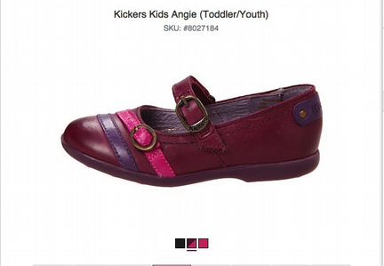 Туфли Kickers фуксия с ремешком р.26