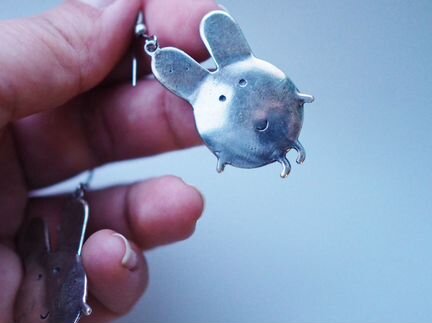 Серьги-зайчики