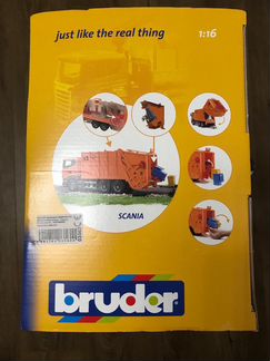 Мусоровоз bruder scania новый