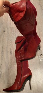 Ботфорты кожаные