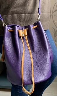 Сумка-кисет натуральная кожа