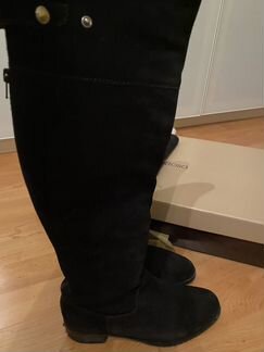 Сапоги женские замшевые