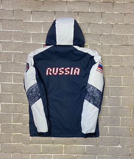 Горнолыжная зимняя куртка Russia синяя красная