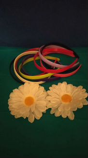 Ободки для волос и Ромашки-заколки