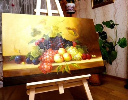 Картина маслом на холсте Виноград, 60х90, Художник