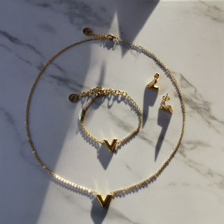 Кулон, браслет, серьги LV Louis Vuitton Луи Виттон