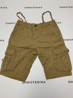 Abercrombie Fitch шорты карго с ремешками бежевые