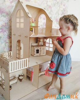 Домик кукольный высота 98см