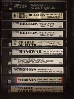 Видеокассеты с русским и зарубежным роком