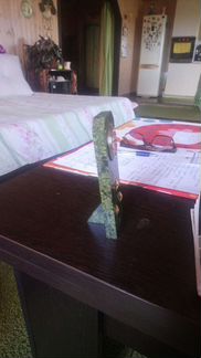 Часы нстольные командирские (камень-Змеевик).Торг