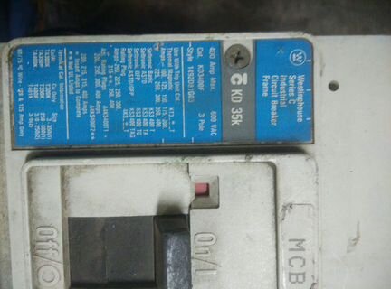 Автоматический выключатель westinghouse 400A