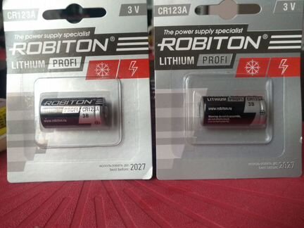Батарейки Robiton CR123 Lithium 3V