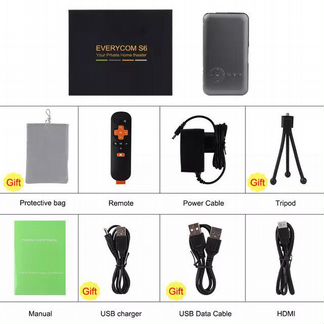 Портативный проектор Everycom S6 plus DLP Android