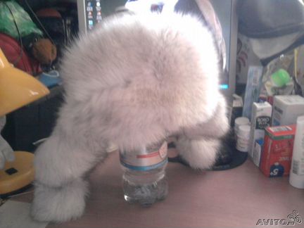 Песцовая шапка детская новая