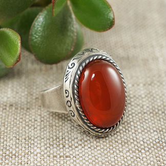 Кольцо Сердолик (13х18мм)