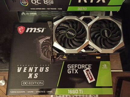 Видеокарта MSI GeForce GTX 1660 Ti ventus XS 6G OC