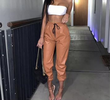 Брюки кожзам