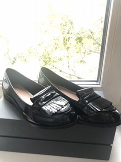 Чёрные лакированные лофферы Эконика